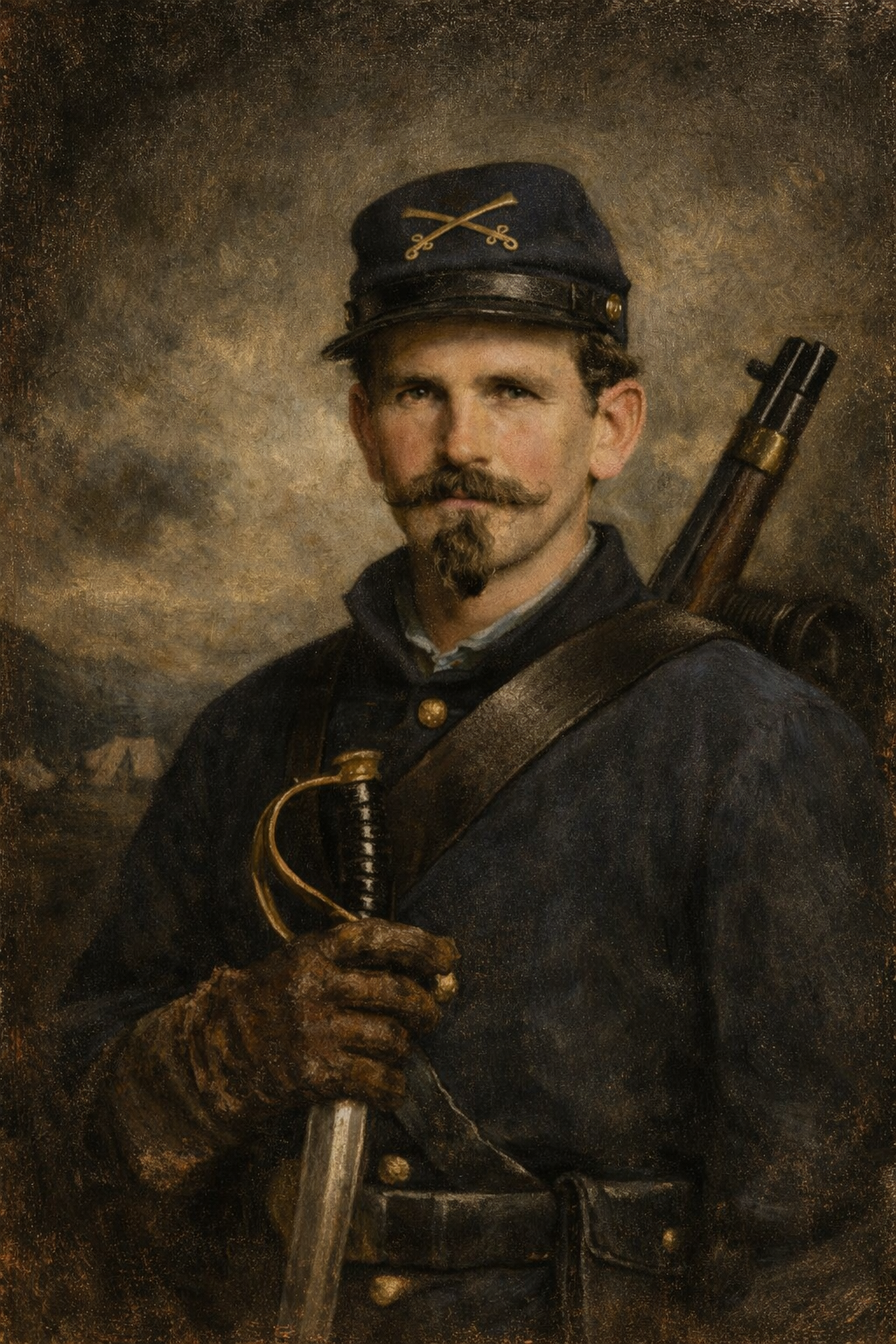 Jacob Bare Bolinger, 22nd Pennsylvania Cavalry officer portrait