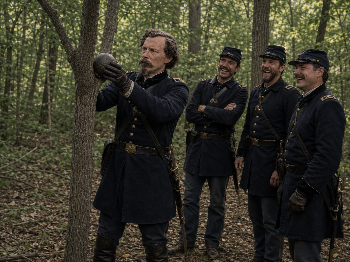 Artillery duel at Ashby's Gap — Capt. Hart retrieved an unexploded shell and placed it in an apple tree
